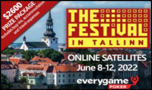 Win a The Festival in Tallinn main event seat from Everygame Poker