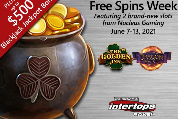 Intertops Poker announces new extra spins deal via Nucleus Gaming titles plus blackjack bets