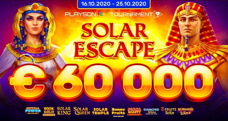 Playson turns up the heat with new €60,000 Solar Escape network slot tournament