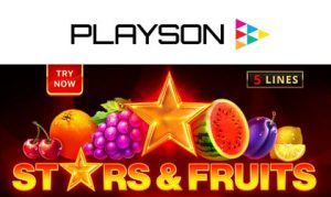 Playson announces new online slot Stars & Fruits Double Hit